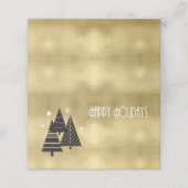 クリスマスツリーと雪片金ゴールドID863 プレイスカード (外部開封)