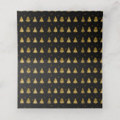 クリスマスツリーと雪片金ゴールドID863 プレイスカード (内部開封)