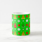 クリスマスツリーと雪片 コーヒーマグカップ (中央)