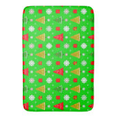 クリスマスツリーと雪片 バスマット (正面縦)