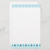 クリスマスツリーと雪片 便箋 (正面/裏面)