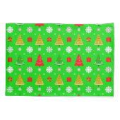 クリスマスツリーと雪片 枕カバー (裏面)