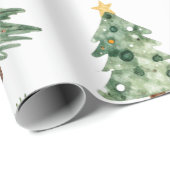 クリスマスツリーと飾り玉 ラッピングペーパー (ロールコーナー)