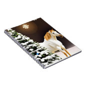 クリスマスツリーと馬を持つノート ノートブック (右側)