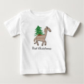 クリスマスツリーと馬 ベビーTシャツ (正面)