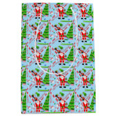 クリスマスツリーによるサンタゴルフ ミディアムペーパーバッグ (正面)