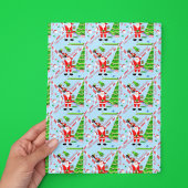 クリスマスツリーによるサンタゴルフ ラッピングペーパーシート