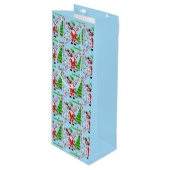 クリスマスツリーによるサンタゴルフ ワインギフトバッグ (正面アングル)