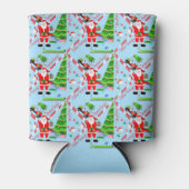 クリスマスツリーによるサンタゴルフ 缶クーラー (正面)