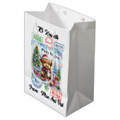 クリスマスツリーによるハイランドカウサイプスバイクリスマスツリー ミディアムペーパーバッグ (正面アングル)