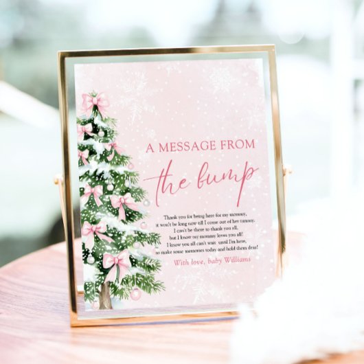 クリスマスツリーにバンプサインからのメッセージを弓で飾る ポスター