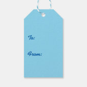 クリスマスツリーにモダン咲く青い花 ギフトタグ (裏面)