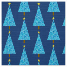 クリスマスツリーにモダン咲く青い花