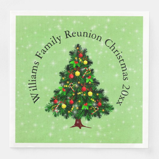 クリスマスツリーに一致する名前文字の変更 (正面)