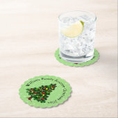 クリスマスツリーに一致する名前文字の変更 ペーパーコースター (インサイチュ)