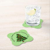 クリスマスツリーに一致する名前文字の変更 ペーパーコースター (インサイチュ)