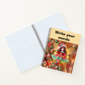 クリスマスツリーに座るかわいいカラフルな妖精 ノートブック (内部)