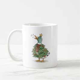 クリスマスツリーに扮したアヒルの歌声でおもしろいクリスマスの愛を表現 コーヒーマグカップ