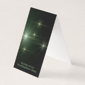 クリスマスツリーに星の夜空の折り畳みテントカード (裏面)