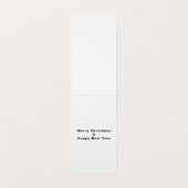 クリスマスツリーに星の夜空の折り畳みテントカード (内部フラット)