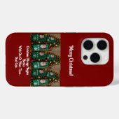クリスマスツリーに猫のタオル、写真、ユーモア Case-Mate iPhoneケース (裏面 (横))