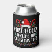 クリスマスツリーに登る可能性大 クリスマス 缶クーラー (缶正面)