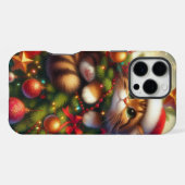 クリスマスツリーに登場するかわいい猫 iPhoneケース (裏面横)