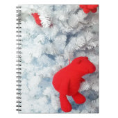 クリスマスツリーに赤いテディベア ノートブック (正面)