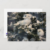 クリスマスツリーに飾るフクロウ シーズンポストカード (正面/裏面)