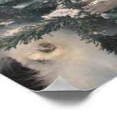 クリスマスツリーに飾るフクロウ ポスター (角)