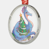 クリスマスツリーのあたりのドラゴン メタルオーナメント (左)