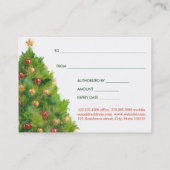 クリスマスツリーのお祝いの休日|のギフト券 割引カード (裏面)