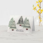 クリスマスツリーのお金ホルダー カード (黄色い花)