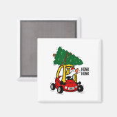 クリスマスツリーのお馬鹿なガチョウ運転おもちゃ マグネット (正面/裏面)