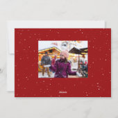 クリスマスツリーのかわいいタイポグラフィ 赤色 2枚の写真 シーズンカード (裏面)
