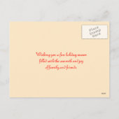 クリスマスツリーのまわりで踊ること シーズンポストカード (裏面)