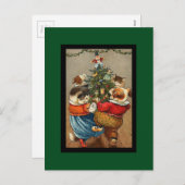 クリスマスツリーのまわりのダンス シーズンポストカード (正面/裏面)