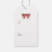 クリスマスツリーのような柔らかくてかわいい緑豊かな ギフトタグ (裏面)