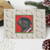 クリスマスツリーのような森の常緑のリース 招待状