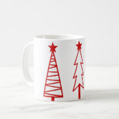 クリスマスツリーのアイコン入りコーヒーマグ コーヒーマグカップ (正面左)