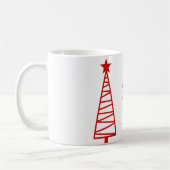 クリスマスツリーのアイコン入りコーヒーマグ コーヒーマグカップ (左)