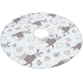 クリスマスツリーのアクセサリーハイジートナカイのホリー ブラッシュドポリエステルツリースカート (アングル)