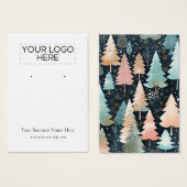 クリスマスツリーのイヤリング表示カード (正面&裏面)