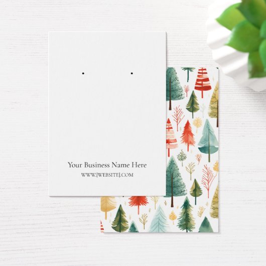 クリスマスツリーのイヤリング表示カード (デスク)