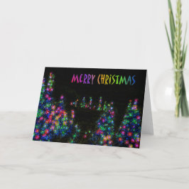 クリスマスツリーのイルミネーションカード シーズンカード