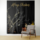 クリスマスツリーのイルミネーション フォトブース 背景 タペストリー (インサイチュ)