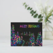クリスマスツリーのイルミネーション ポストカード (スタンド正面)