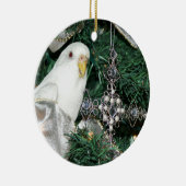 クリスマスツリーのインコ セラミックオーナメント (右)