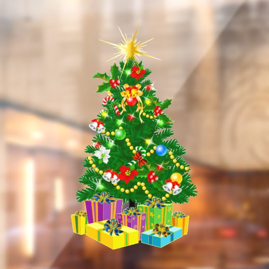 クリスマスツリーのウィンドウの固定 ウィンドウサイン (シート2)