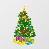 クリスマスツリーのウィンドウの固定 ウィンドウサイン (シート)